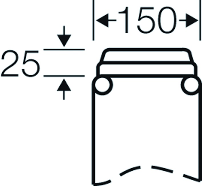 Einführungsflansch Kst 150x100mm unbeh Kabelverschr Vorprägungen