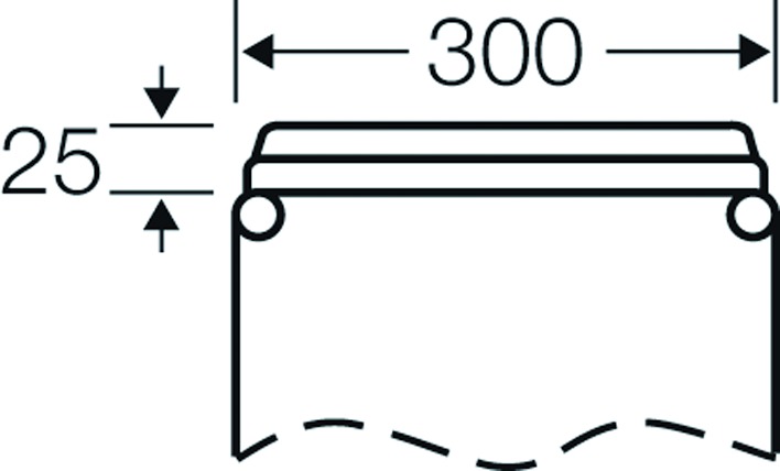 Einführungsflansch Kst 300x100mm unbeh Kabelverschr Vorprägungen