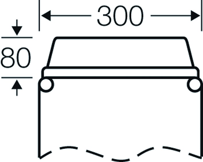 Einführungsflansch Kst 300x100mm unbeh Kabelverschr Vorprägungen