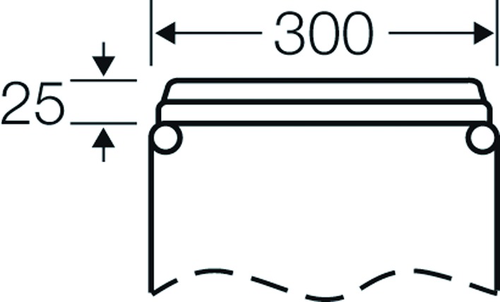 Einführungsflansch Kst 300x100mm blind unbeh