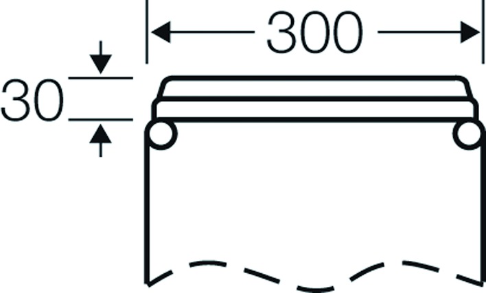 Membranflansch Kst 300x100mm Membran unbeh