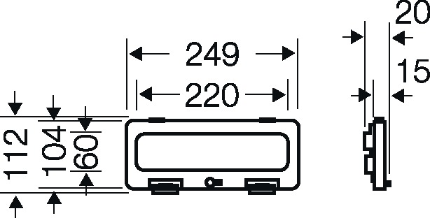 Sichtfenster 112x249x20mm