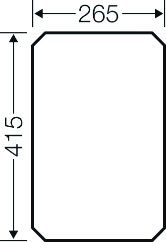 Montageplatte Verteiler Kst unbeh 415x265mm