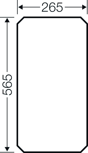 Montageplatte Verteiler Kst unbeh 565x265mm