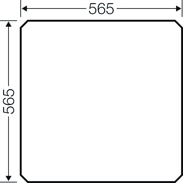 Montageplatte Verteiler Kst unbeh 565x565mm