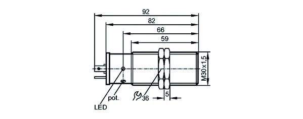 Näherungsschalter M30 DC 10-36V, Ö, S