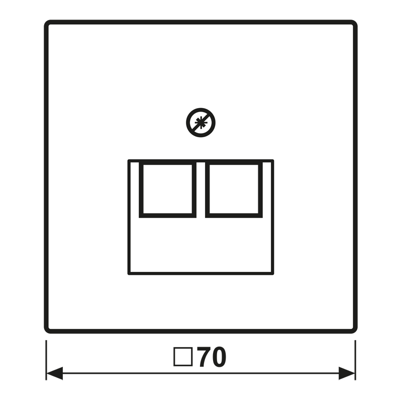 Zentralplatte UAE/IAE 2f LS alu Schraubbef ohne