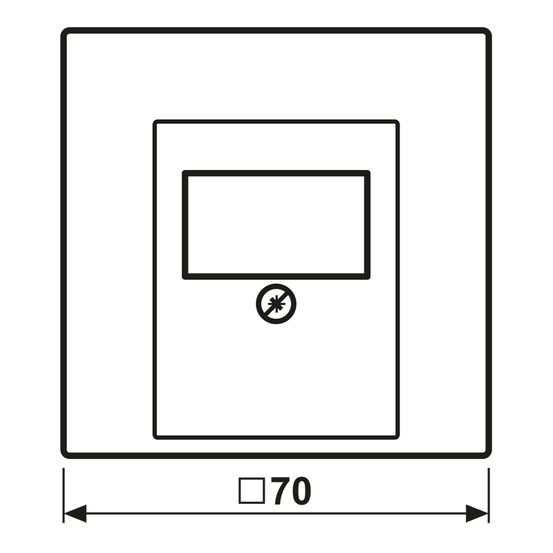 Zentralplatte TAE 1f LS alu Schraubbef ohne