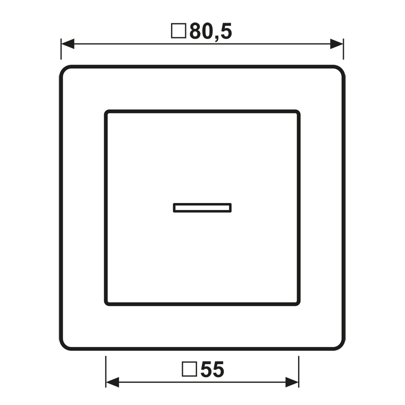 Abdeckung Schalter AS / NaV ws glz