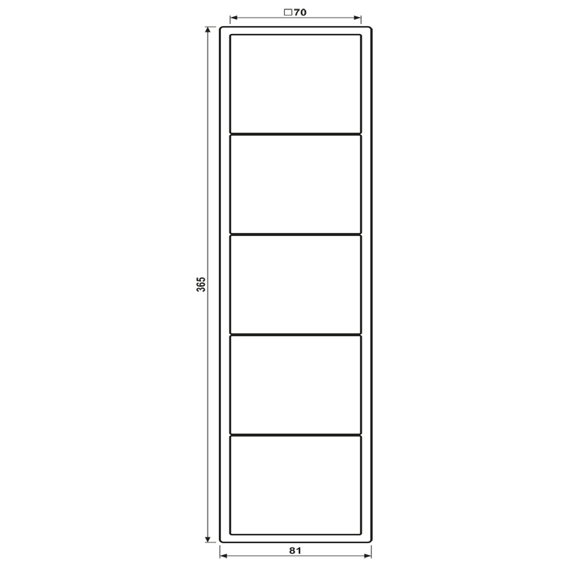 Einbaurahmen 5f aws glz LS / LS 990 Kst f.GEB-K Unterputzmontage Duropl