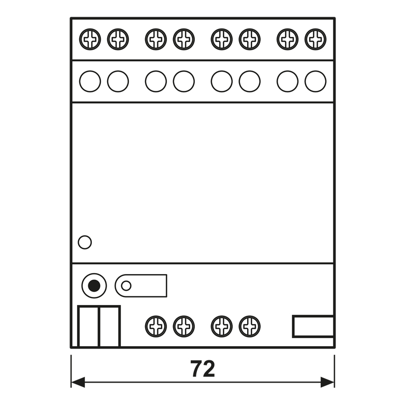 Analogeingang KNX REG 4f Spg Strom Eingangsgröße Spannung