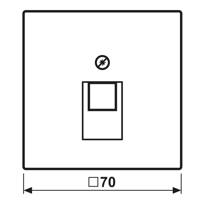 Zentralplatte UAE/IAE 1f LS ws Schraubbef ohne