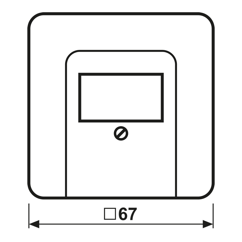 Zentralplatte TAE 1f CD aws Schraubbef ohne