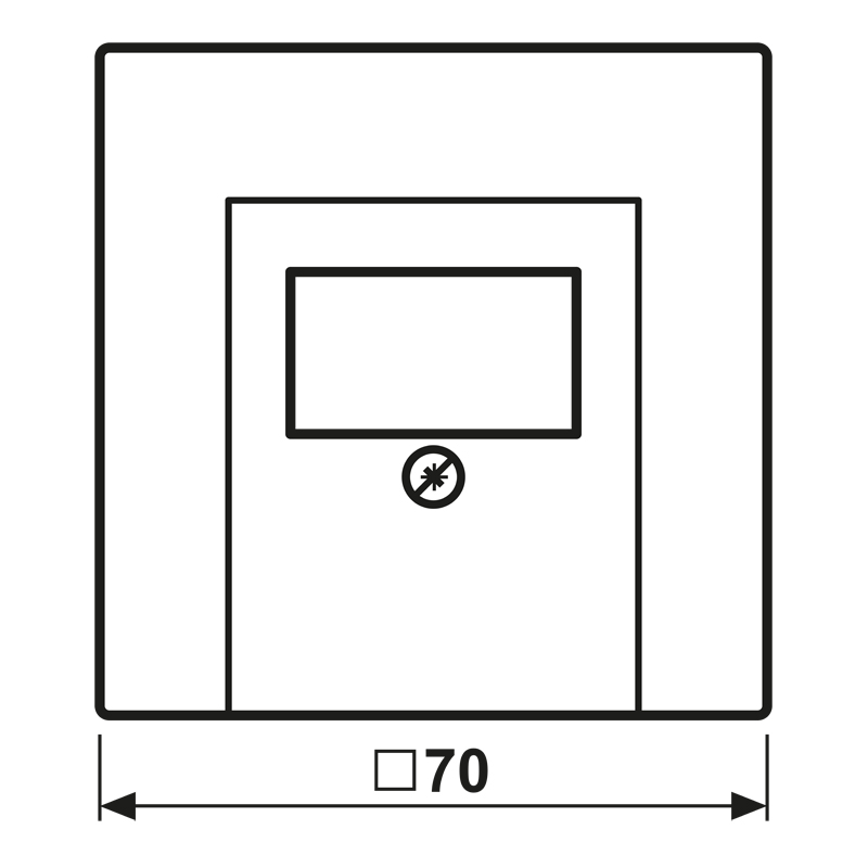 Zentralplatte TAE 1f LS lgr Schraubbef ohne