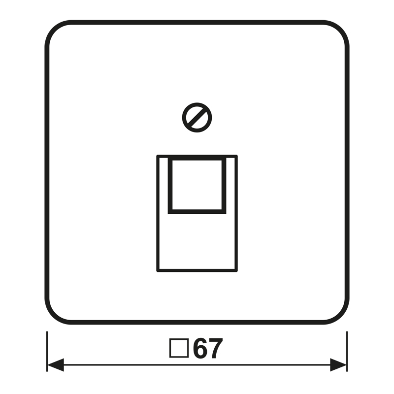 Zentralplatte UAE/IAE 1f CD ws Schraubbef ohne