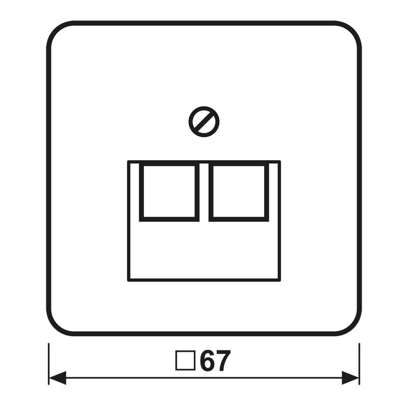 Zentralplatte UAE/IAE 2f CD ws Schraubbef ohne