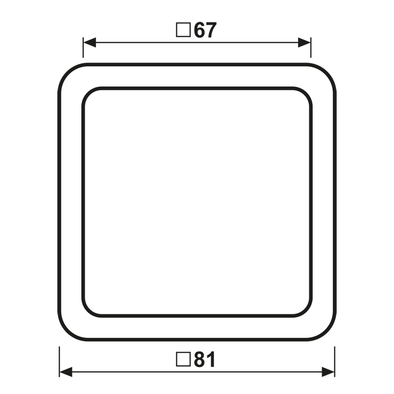 Einbaurahmen 1f br glz CD / CD 500 Kst f.GEB-K Unterputzmontage Thermopl