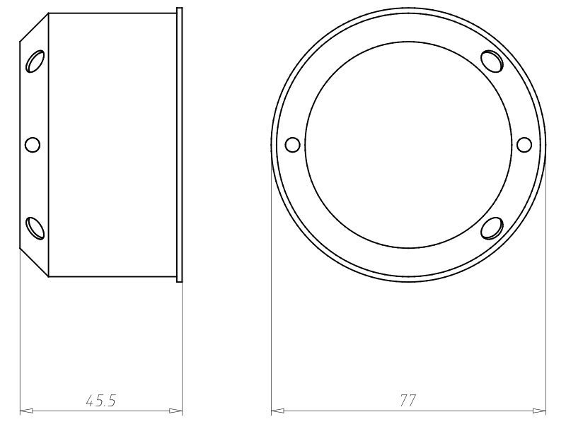 BSdose E90 HW Ø74x44mm Kst rnd IP3X Brandschutzdose