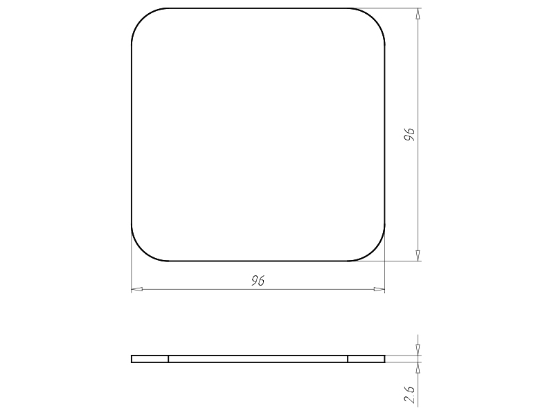 Schraubdeckel Kst 80x80mm Schraubdeckel quadrat