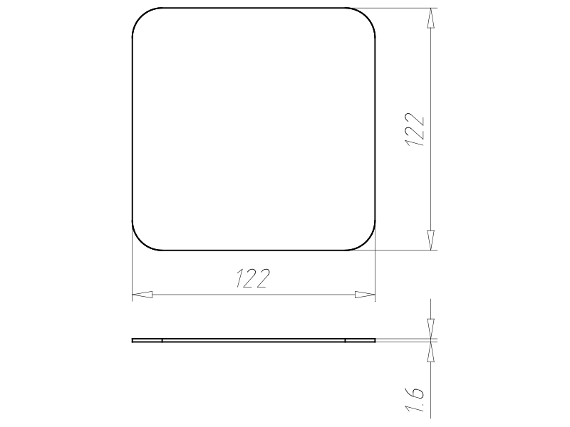 Schraubdeckel Kst 100x100mm quadrat Schraubdeckel