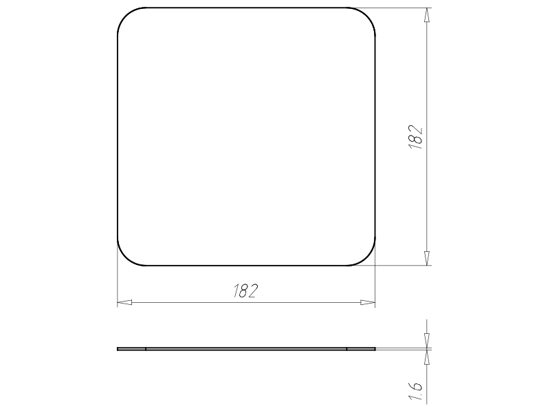 Schraubdeckel Kst 180x180mm quadrat Schraubdeckel