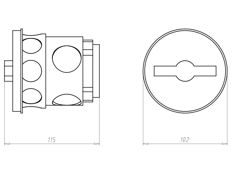 Verbindungsdose Beton Ø60x115mm Kst IP3X rnd