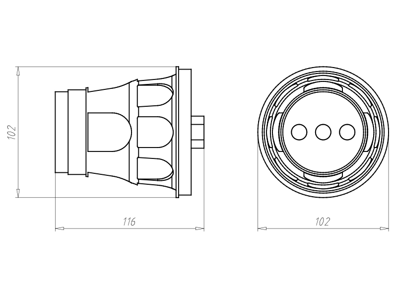 Verbindungsdose Beton Ø60x115mm Kst IP3X rnd