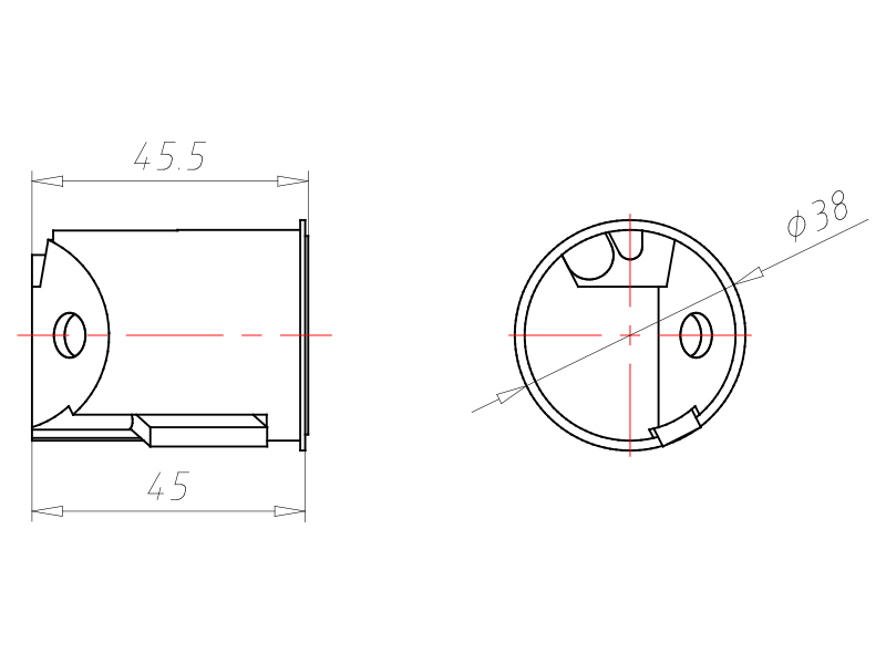 Verbindungsdose HW luftd Ø35x45mm Kst IP3X rnd