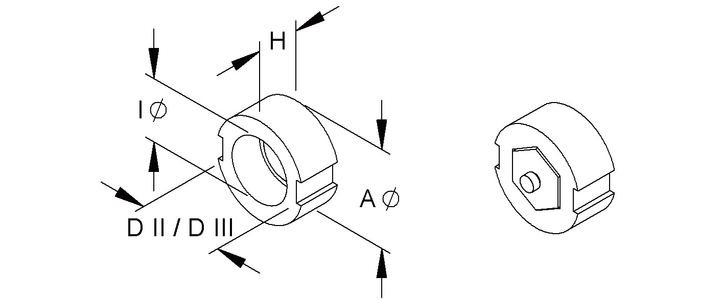 D-Schraubpasseinsatz DII 20A bl