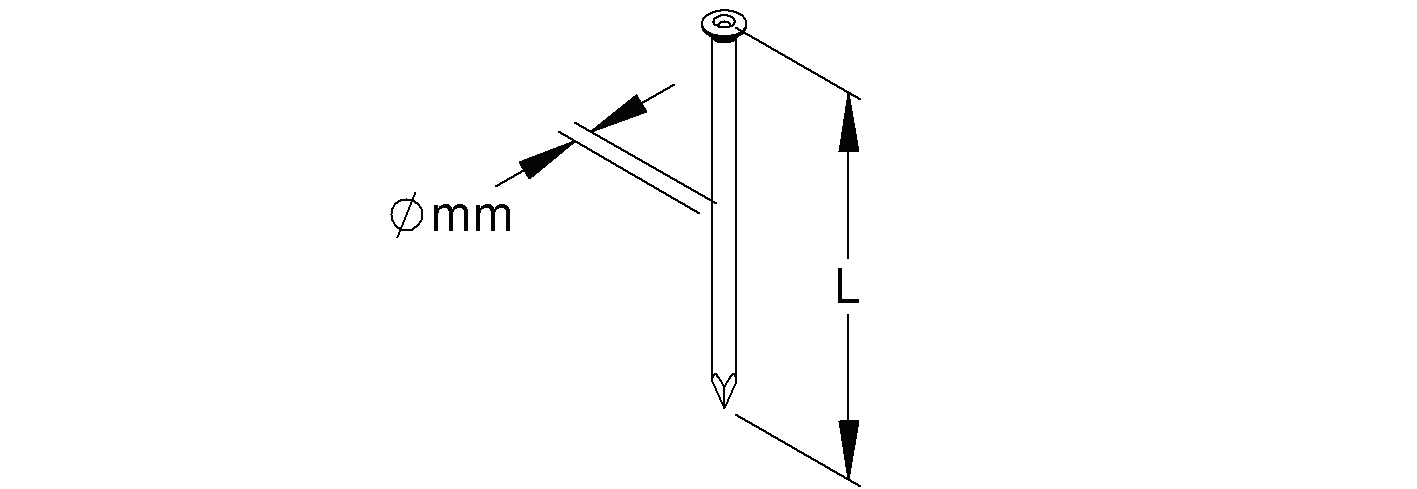 Stahlnagel Ø2x23mm ST Linsenkopf