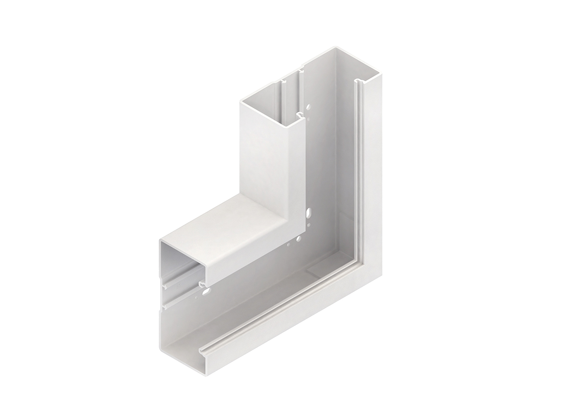 Flachwinkel GEB-K UT 66x173mm Kst sbr unbeh RAL8014