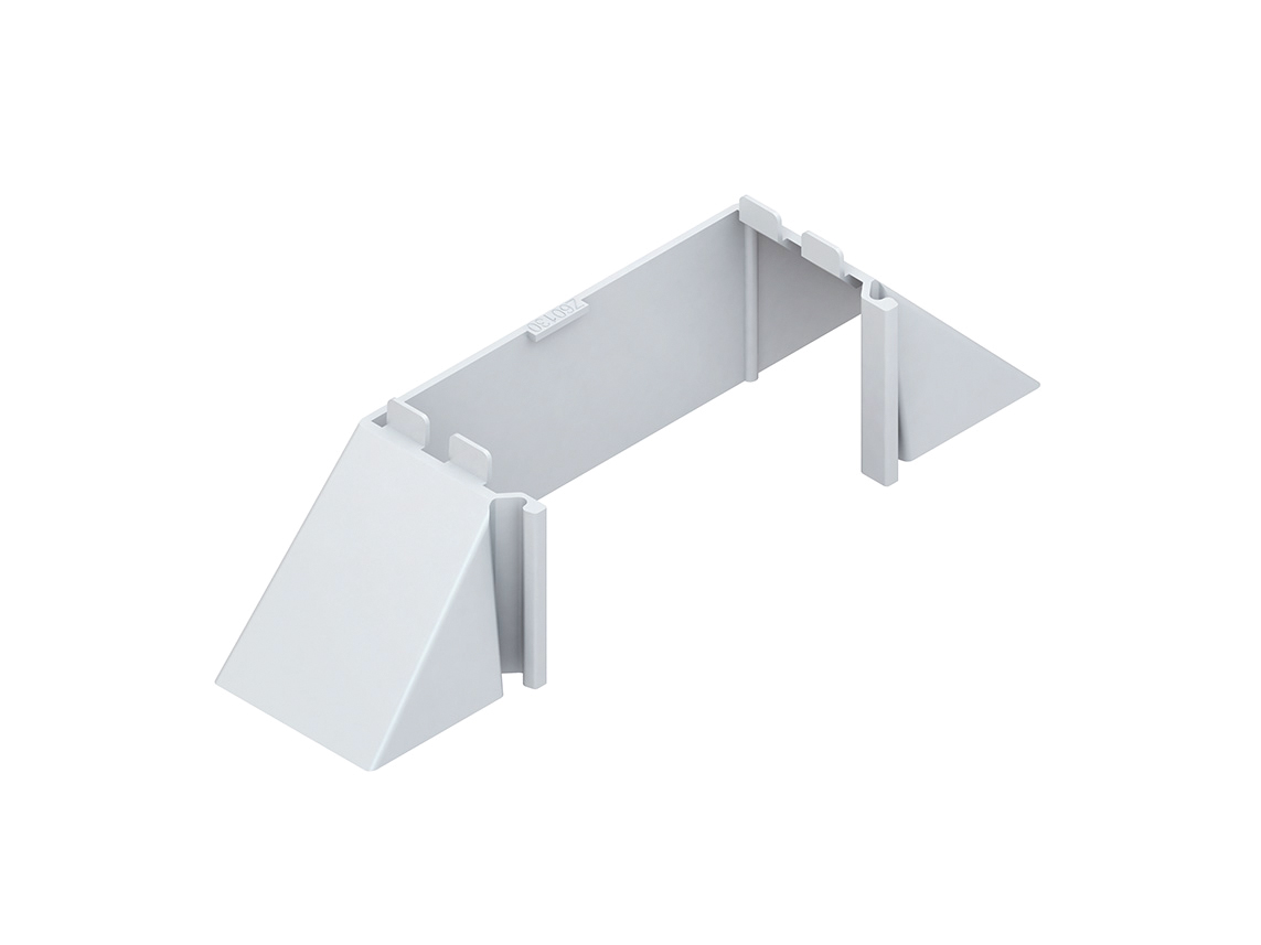 Abzweigstück LF-K cws 60x107mm Kst unbeh RAL9001