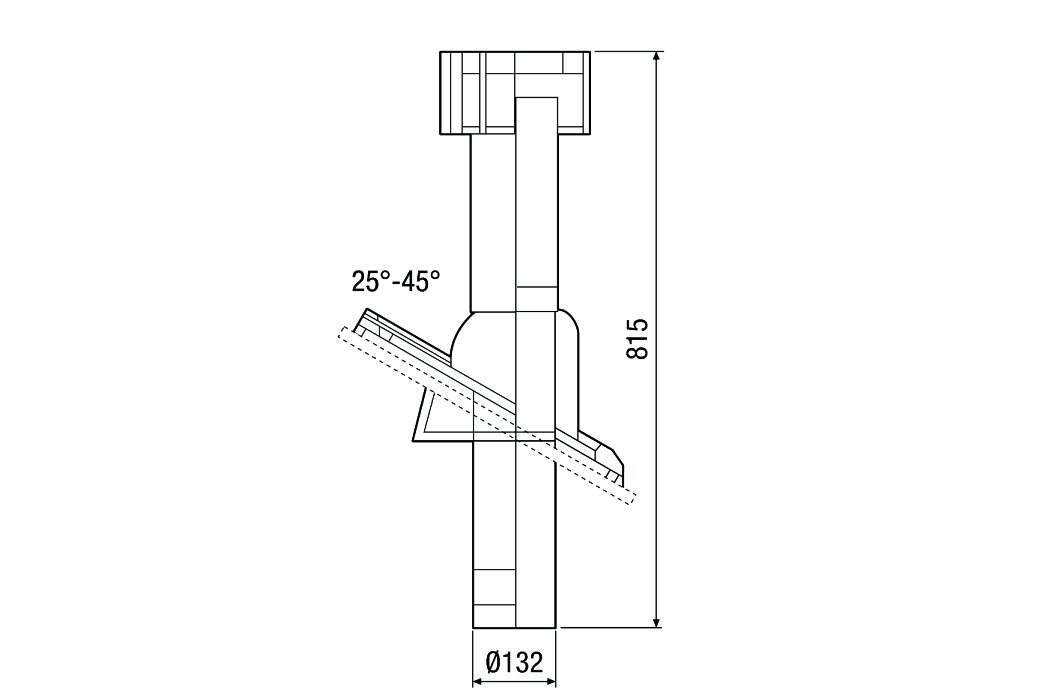 Dachdurchführungsziegel Blei uni rt Blei Ø125mm