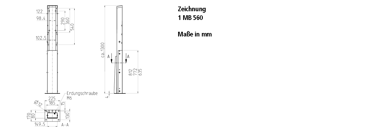 Steckdosensäule Metall ed edst