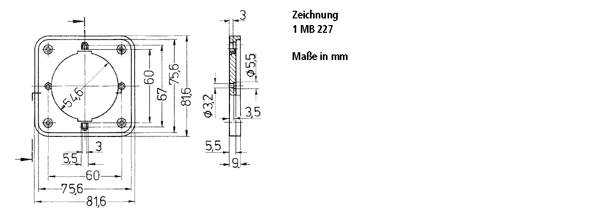 CEE-Flansch CEE-16A