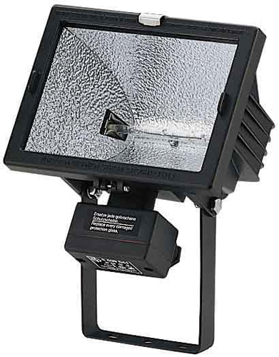 Wandstrahler 500W 9500lm R7s alu mt IP55 RF:hochglänzend mediumstrahlend