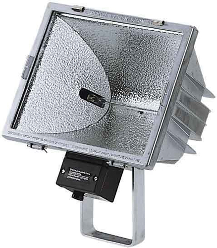 Wandstrahler 1000W R7s alu mt IP55 breitstr RF:hochglänzend Direktans