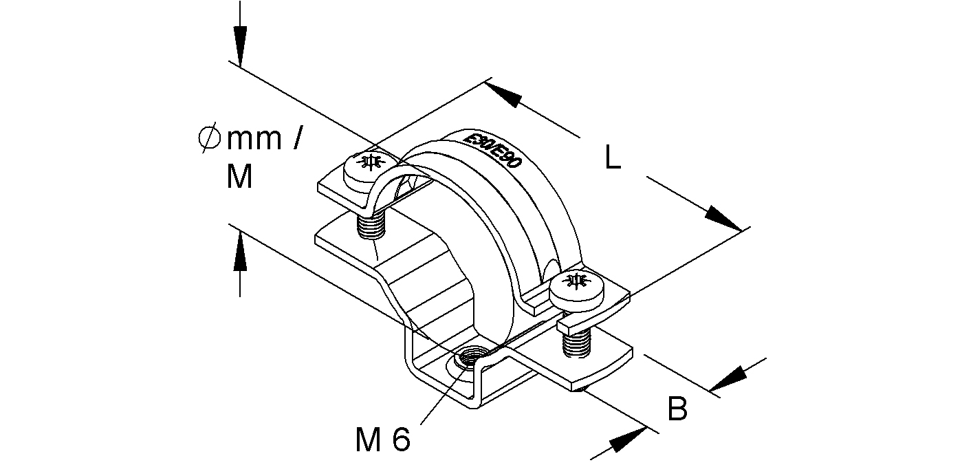 Abstandsschelle 1f Ø24mm geschl ST hfr