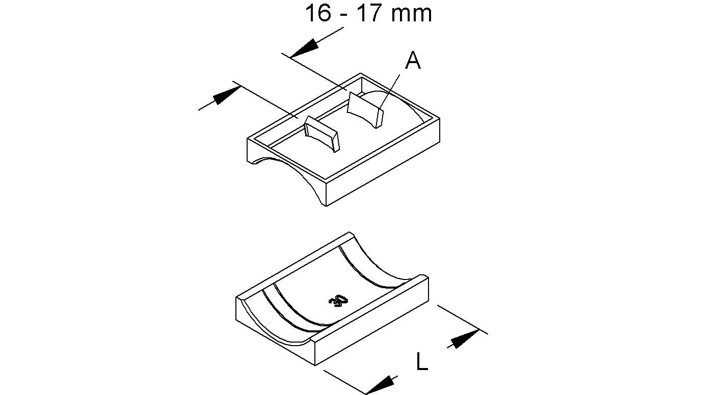 Gegenwanne 6-12mm Kst