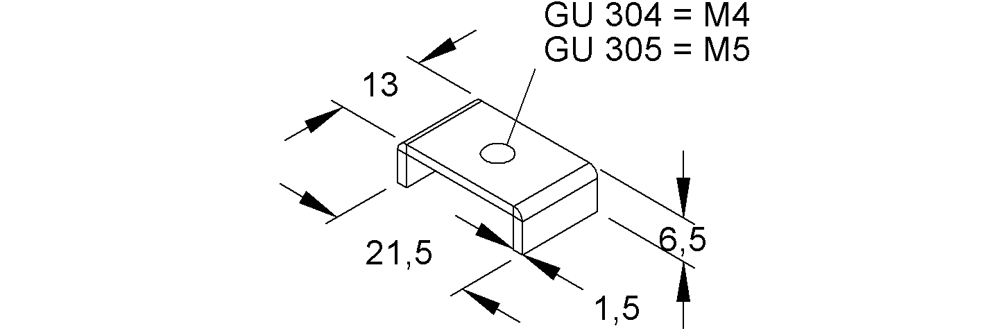 Gleitmutter M4 ST g/vz