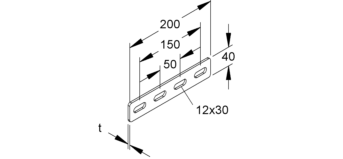 Flachverbinder U-Profil m.Schrauben ST Mit Schraubzubehör