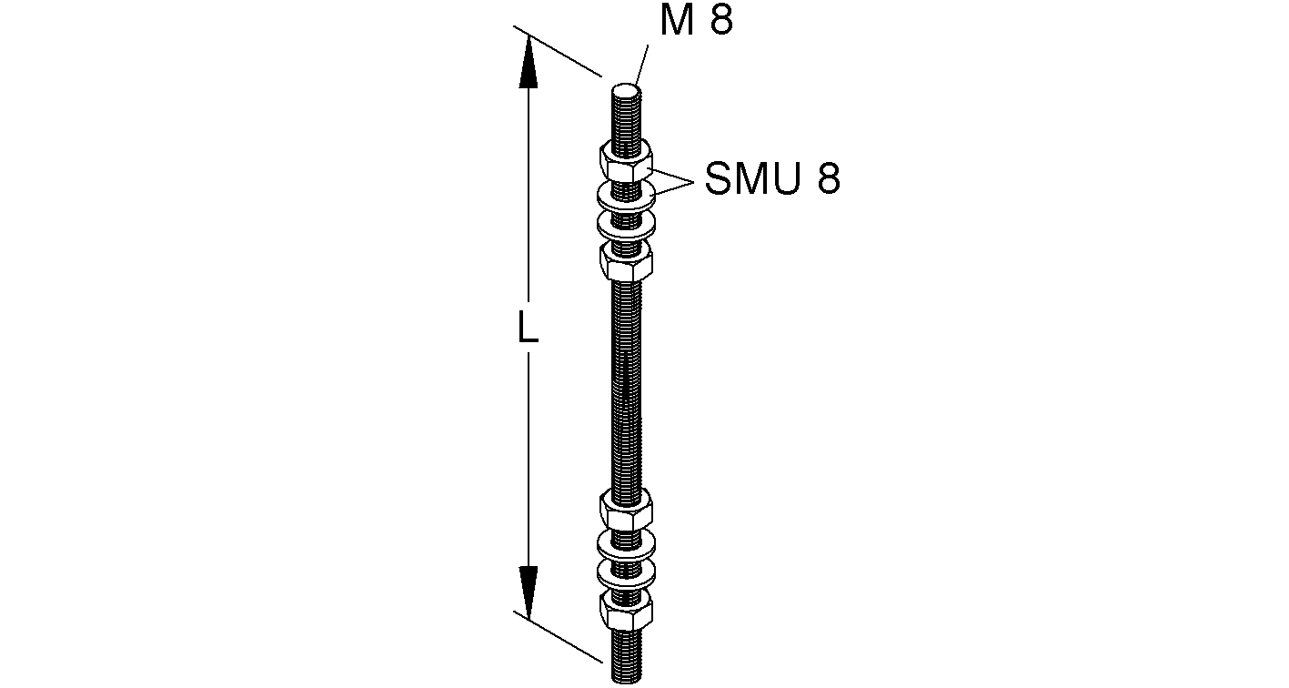 Gewindestange M8x1000mm ST g/vz 4.6/5.6