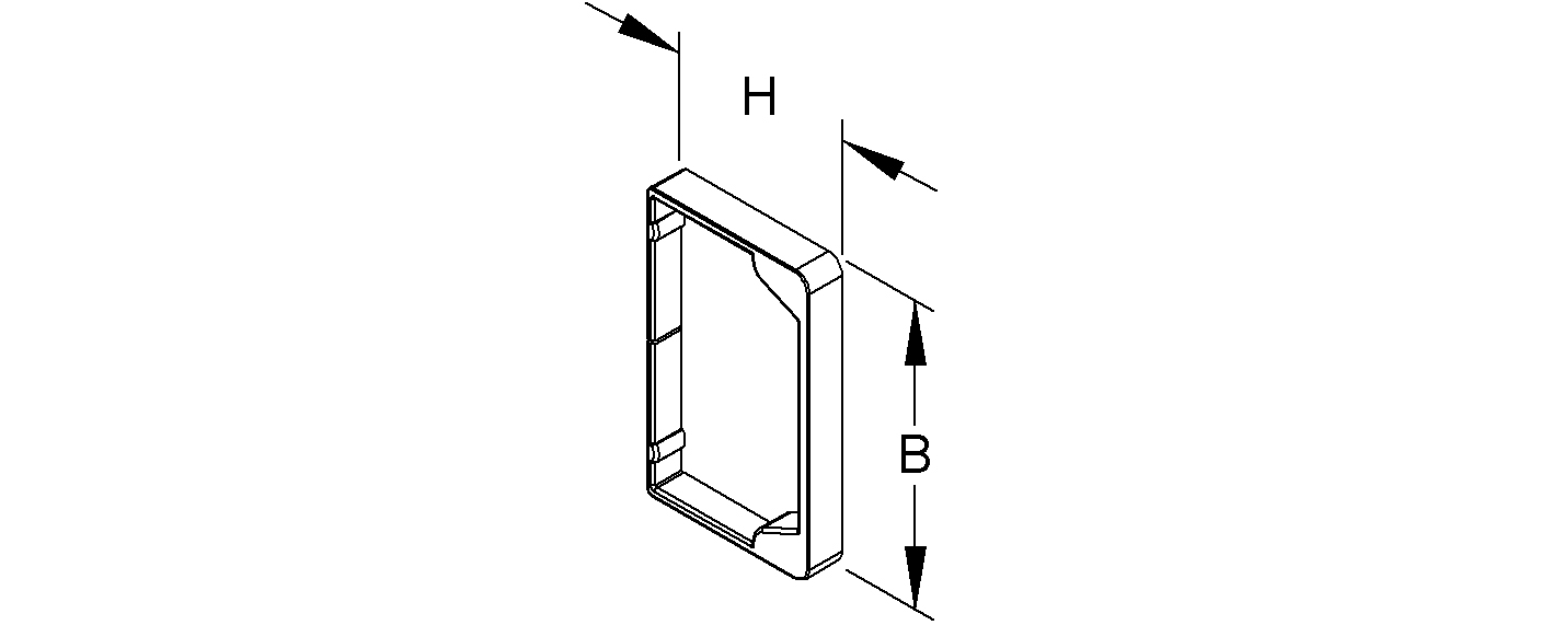 Endstück LF-K 60x60mm li/re Kst hfr anth RAL7021 unbeh