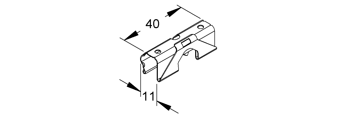 Deckelverbinder ST 40mm VA