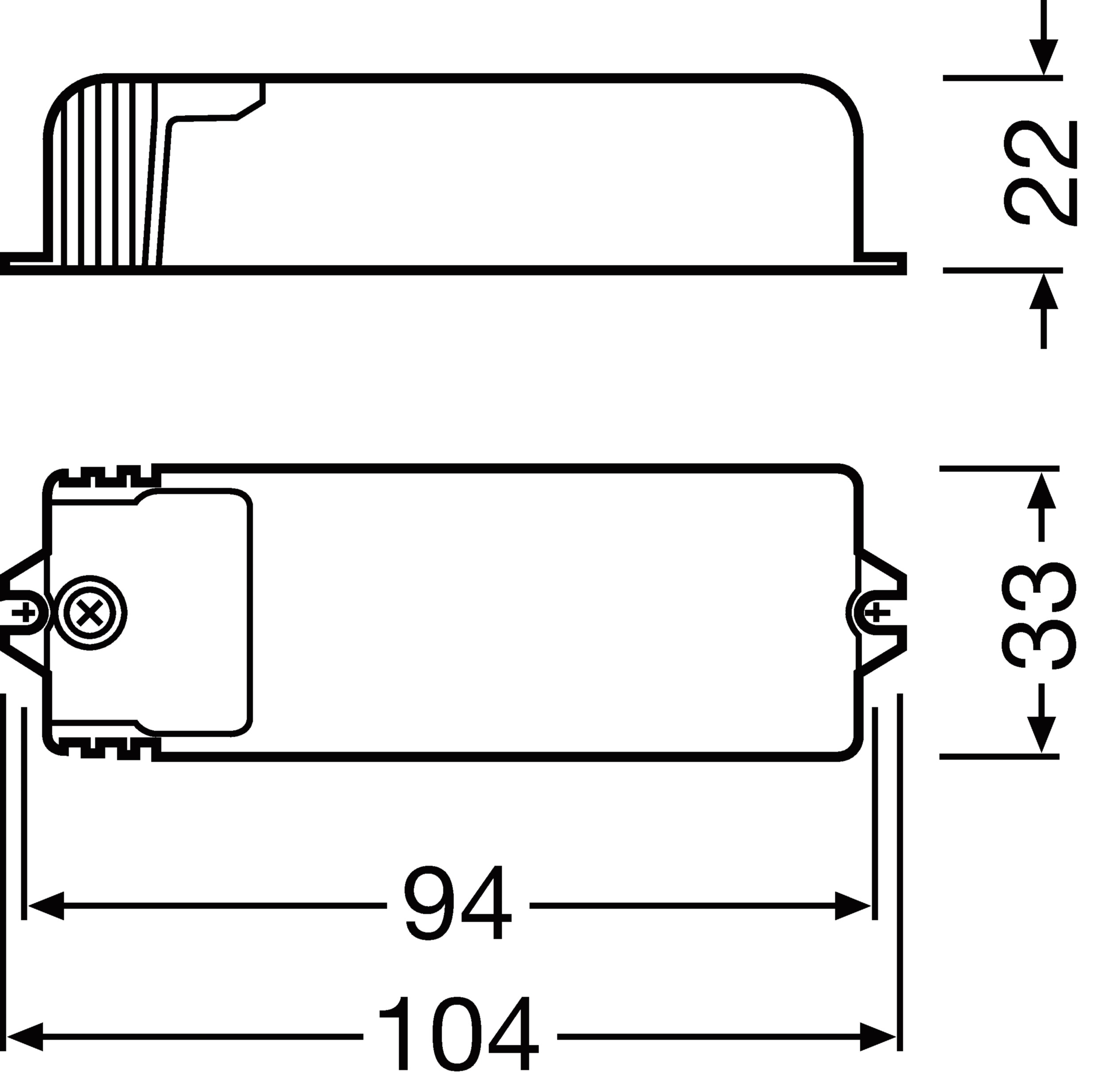 Sicherheitstrafo 20-75W 11,5V gr 104x38x22mm elektr.Trafo