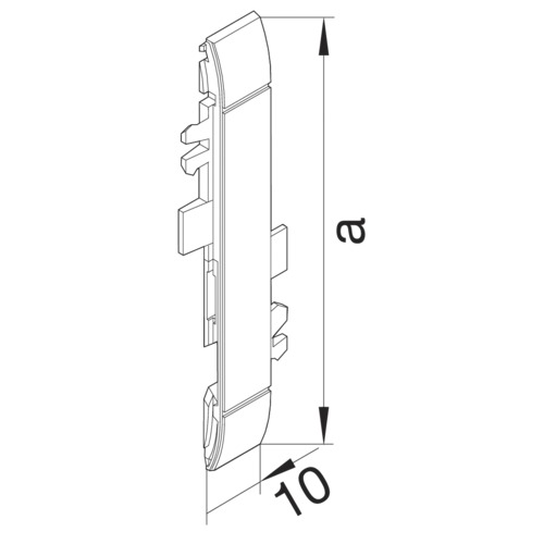 Geräteblende GEB-K 80mm Kst alu hfr