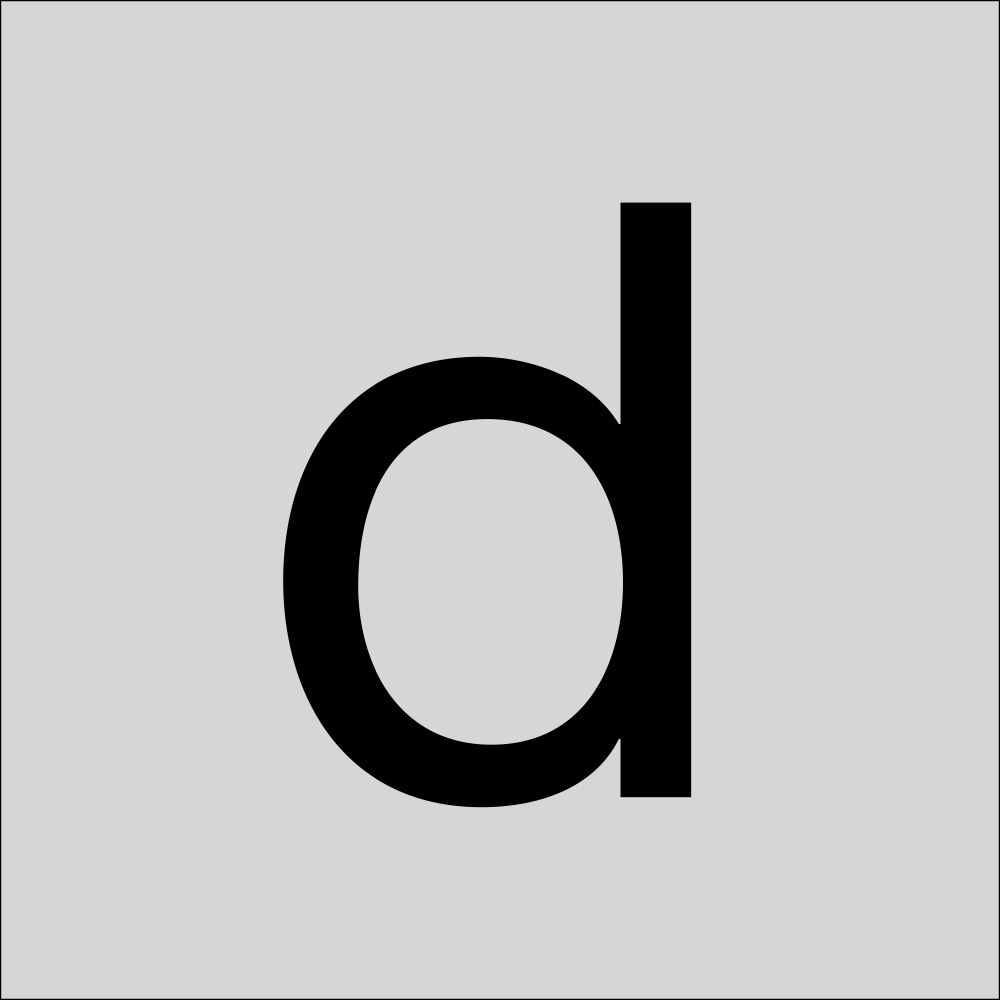 Kleinbuchstabe D sw H60mm