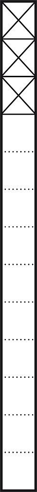 Kommunikations-Säule Alu freisteh ws 3mod 211x1344x230mm 230 V-Integration