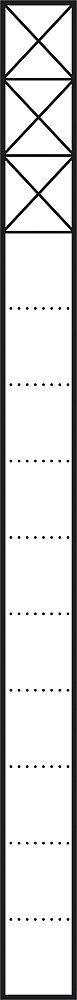 Kommunikations-Säule Alu freisteh ws 3mod 211x1344x230mm 230 V-Integration