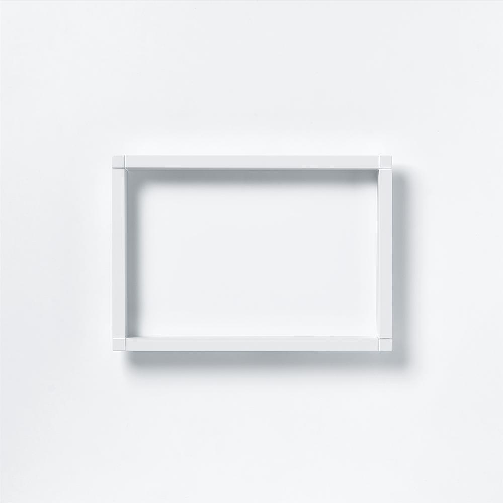 Briefkastenblende 2f AP ws Alu 331x231x38mm